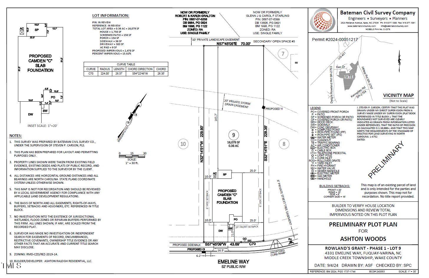 4331 Emeline Way, Unit 9 Willow Spring, NC 27592 - Photo 9 of 18 ROW 9 Plot Plan