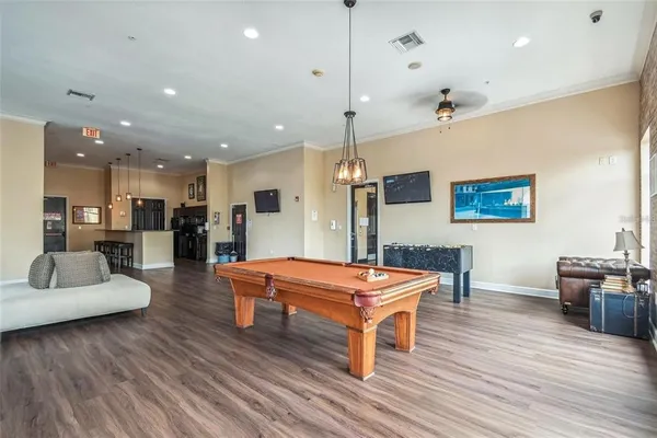 a large living room with a large window