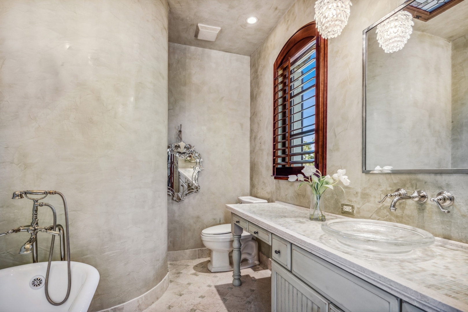 240 Spring Avenue Naperville, IL 60540 - Photo 20 of 43 a bathroom with a granite countertop sink and a mirror