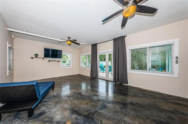 a view interior of a house wooden floor and windows