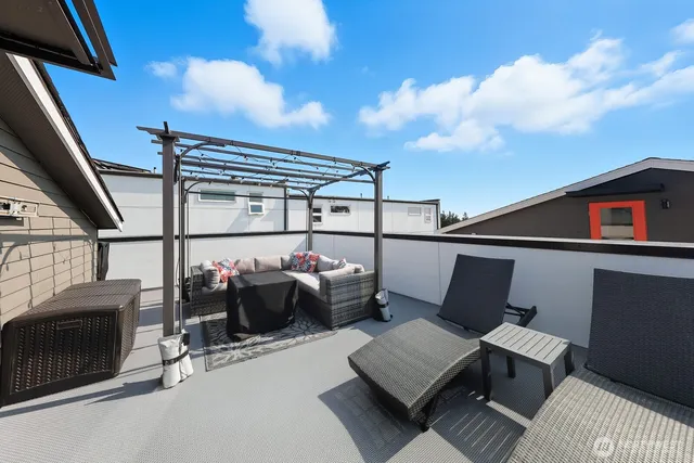 a view of city from balcony