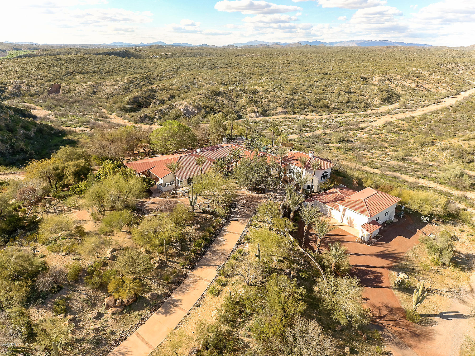 28331 West Rocking Horse Lane Morristown, AZ 85342 - Photo 3 of 85 103-Aerial_MainHouse_FrontOverview