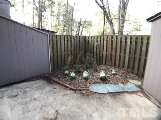 a view of a small yard