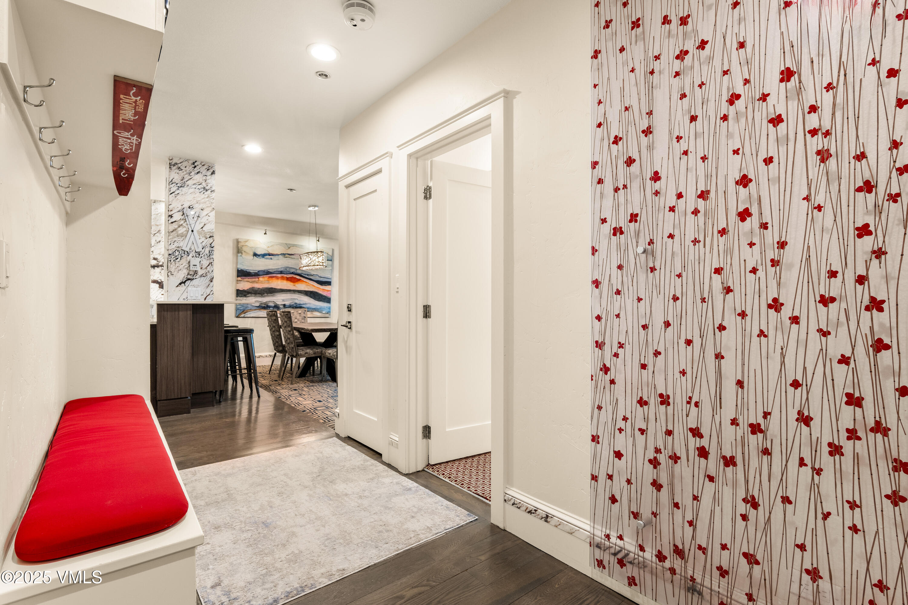 a workspace with furniture and window