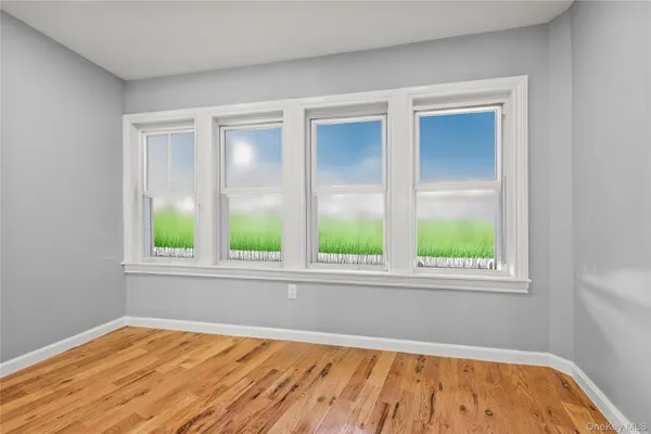 an empty room with window