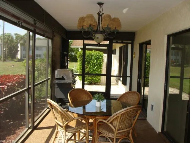a view of a balcony with an outdoor space