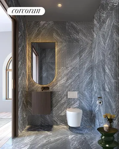 a view of a garden from a windows