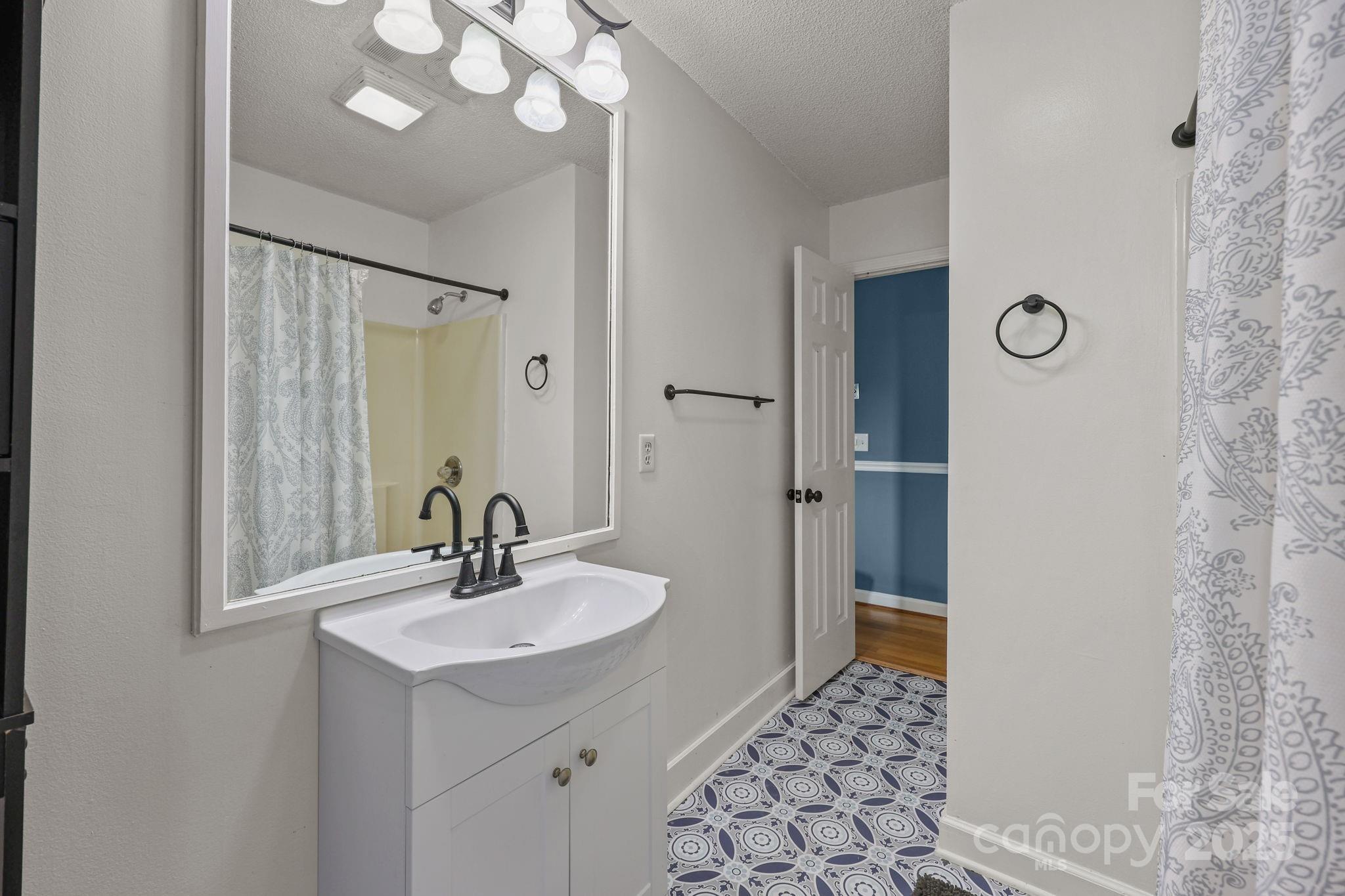 1765 Liberty Road Gold Hill, NC 28071 - Photo 20 of 41 a bathroom with a sink a light fixture and a mirror