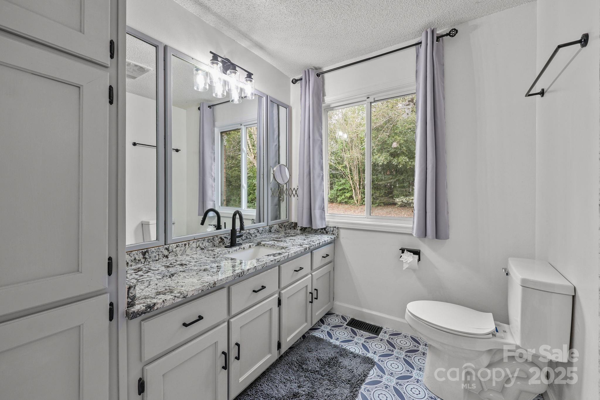 1765 Liberty Road Gold Hill, NC 28071 - Photo 26 of 41 a bathroom with a granite countertop sink toilet and shower