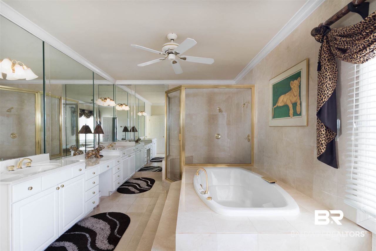 571 Our Road Gulf Shores, AL 36542 - Photo 29 of 39 Master Bath features jetted tub oversize shower
