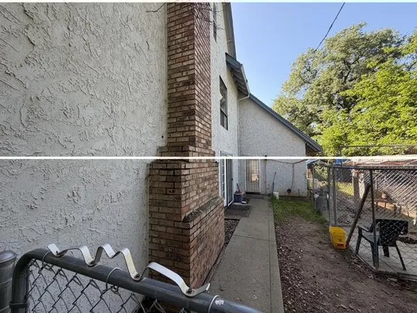 a big yard with lots of green space