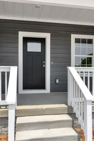 a view of front door of house