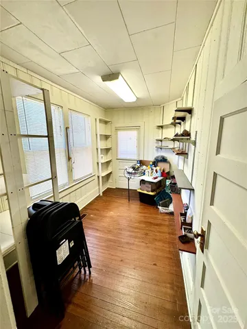 a living room with a fireplace