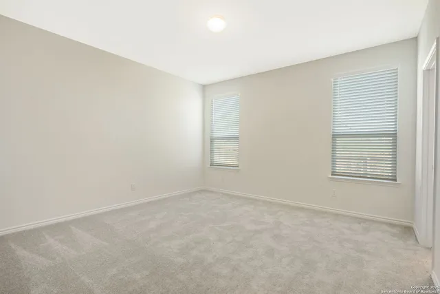an empty room with an entryway