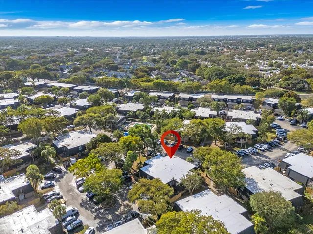 an aerial view of a city