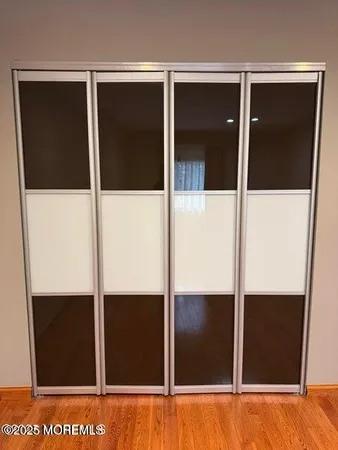 an entryway with a door