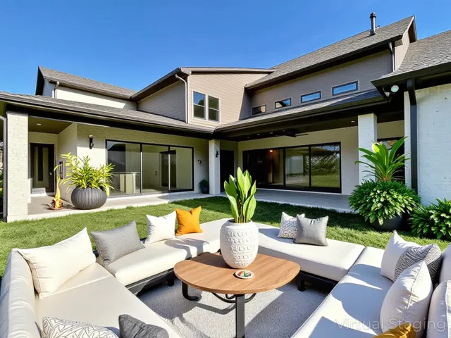 a view of cabinets and window
