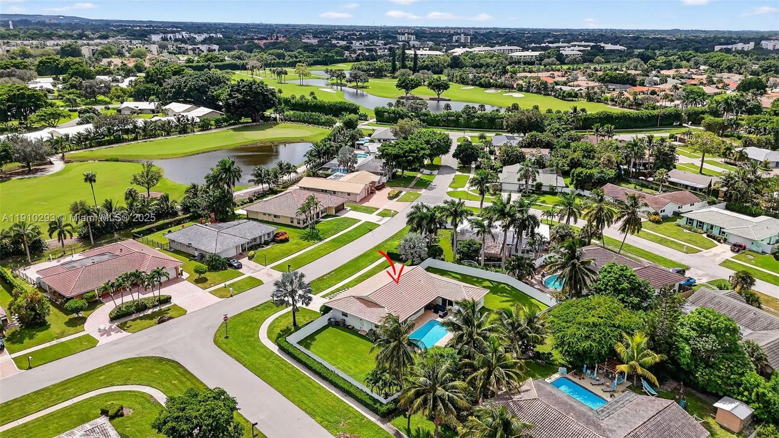 5660 Golfway Drive Boca Raton, FL 33433 - Photo 40 of 41 an aerial view of residential houses with outdoor space