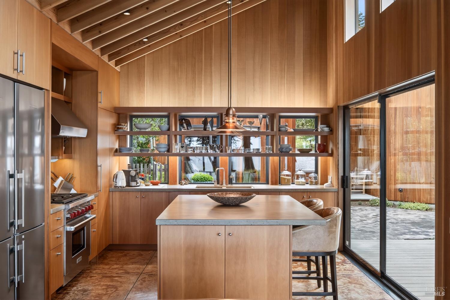233 Solstice The Sea Ranch, CA 95497 - Photo 21 of 90 Kitchen with pendant lights over island with counter seating