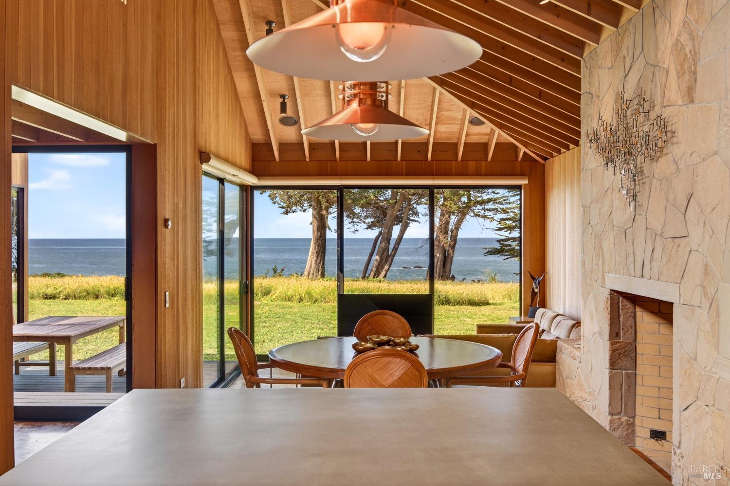 233 Solstice The Sea Ranch, CA 95497 - Photo 28 of 90 Kitchen/dining/living room and deck with ocean view