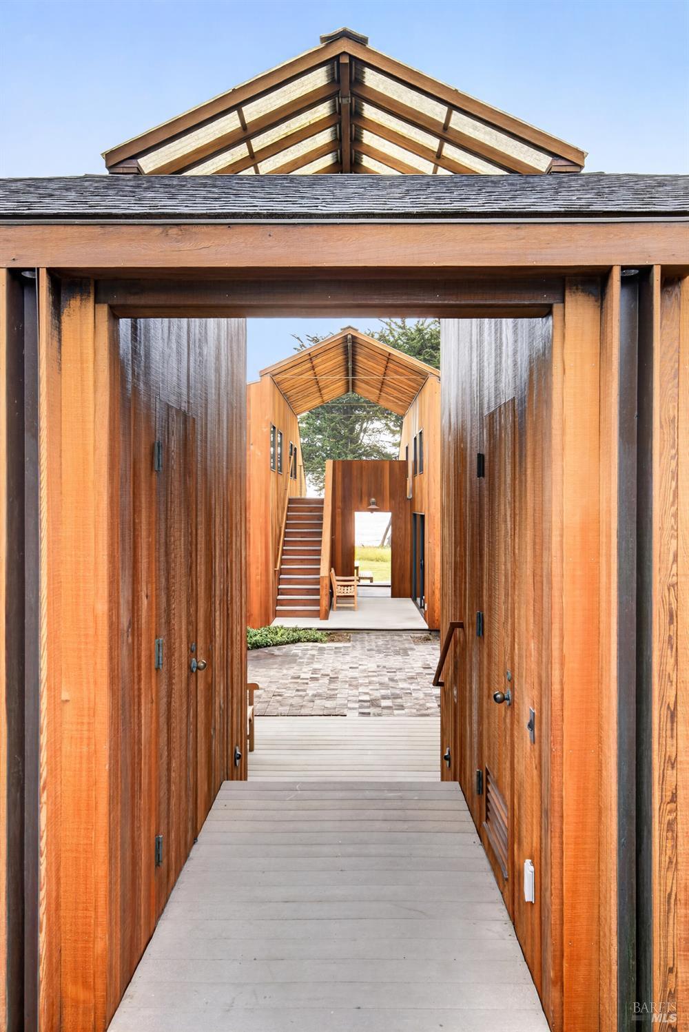 233 Solstice The Sea Ranch, CA 95497 - Photo 58 of 90 Entry into courtyard - left door is garage, right door is laundry room