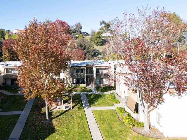 an aerial view of multiple house