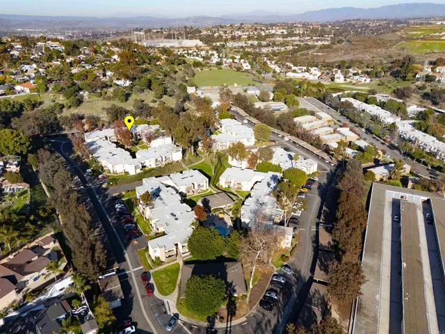 an aerial view of multiple house