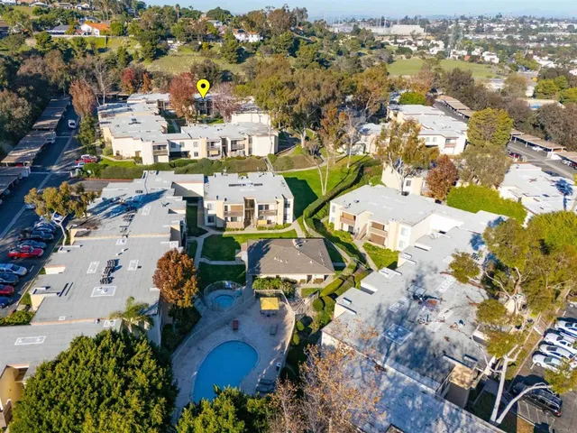 an aerial view of multiple house