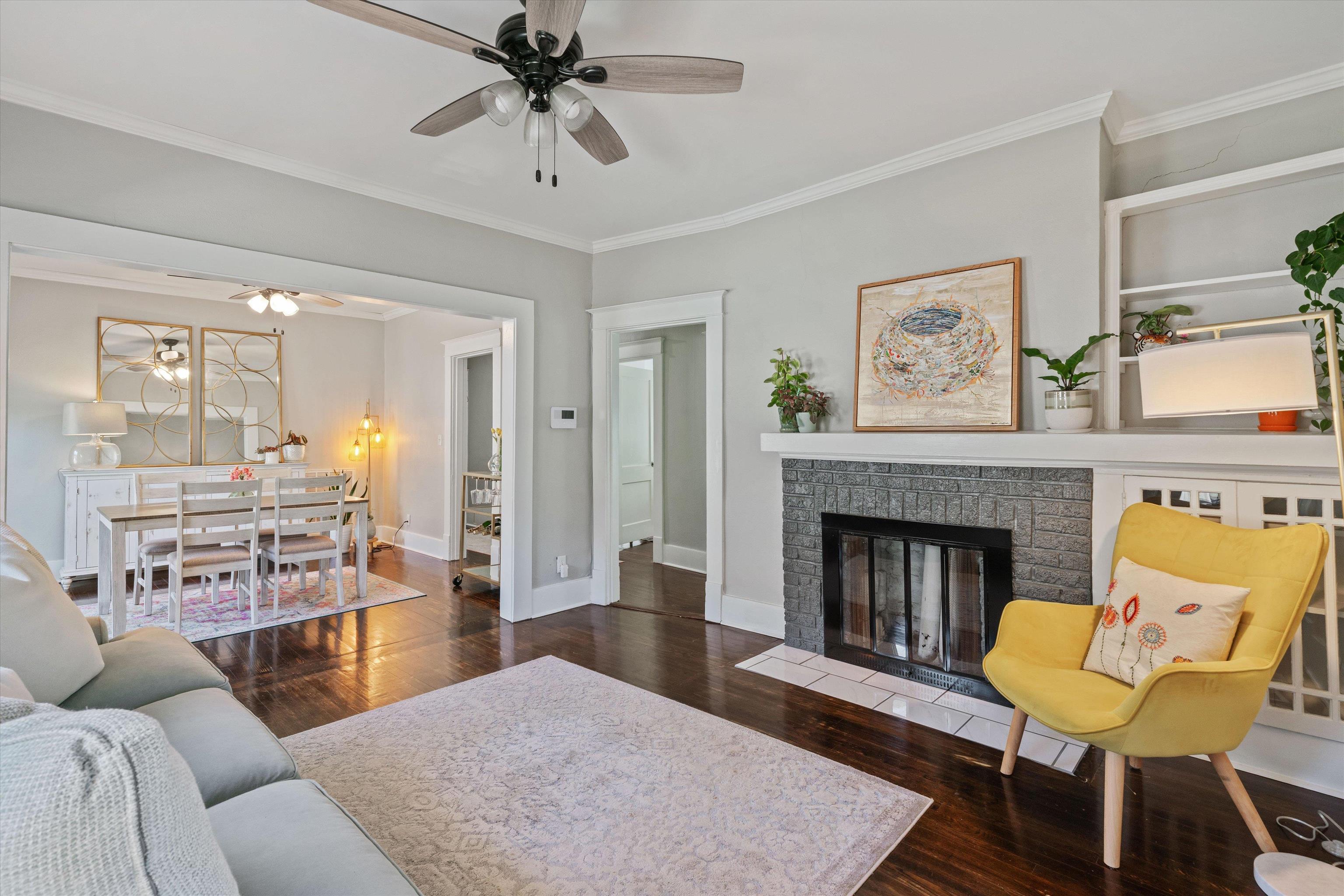 1893 Felix Avenue Memphis, TN 38114 - Photo 2 of 25 a living room with furniture and a fireplace