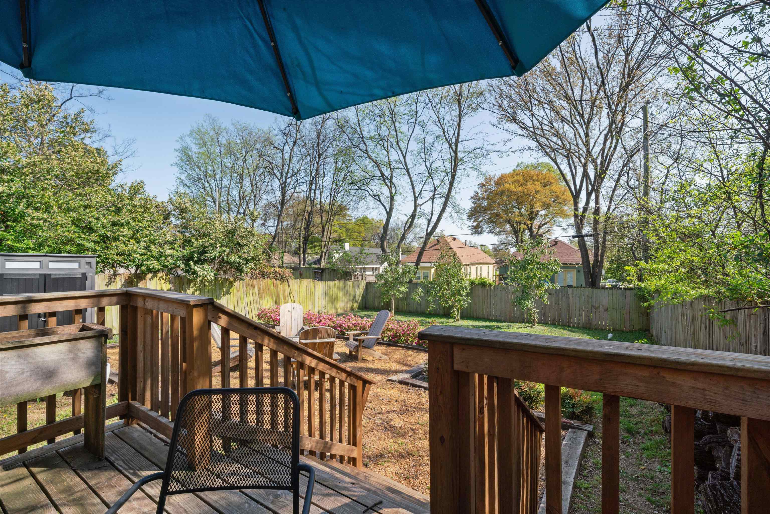 1893 Felix Avenue Memphis, TN 38114 - Photo 22 of 25 a view of a balcony with wooden floor and fence
