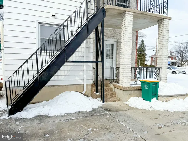 a view of wooden balcony