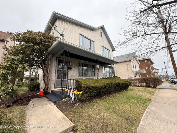 a front view of a house