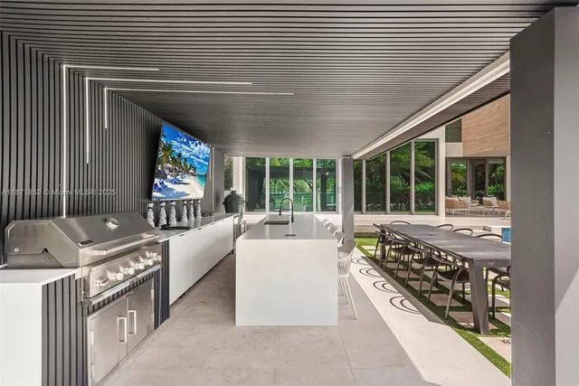 a outdoor living space with furniture