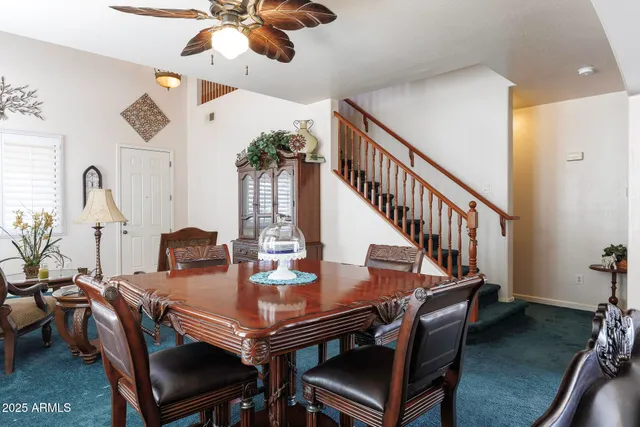 a view of a livingroom with furniture