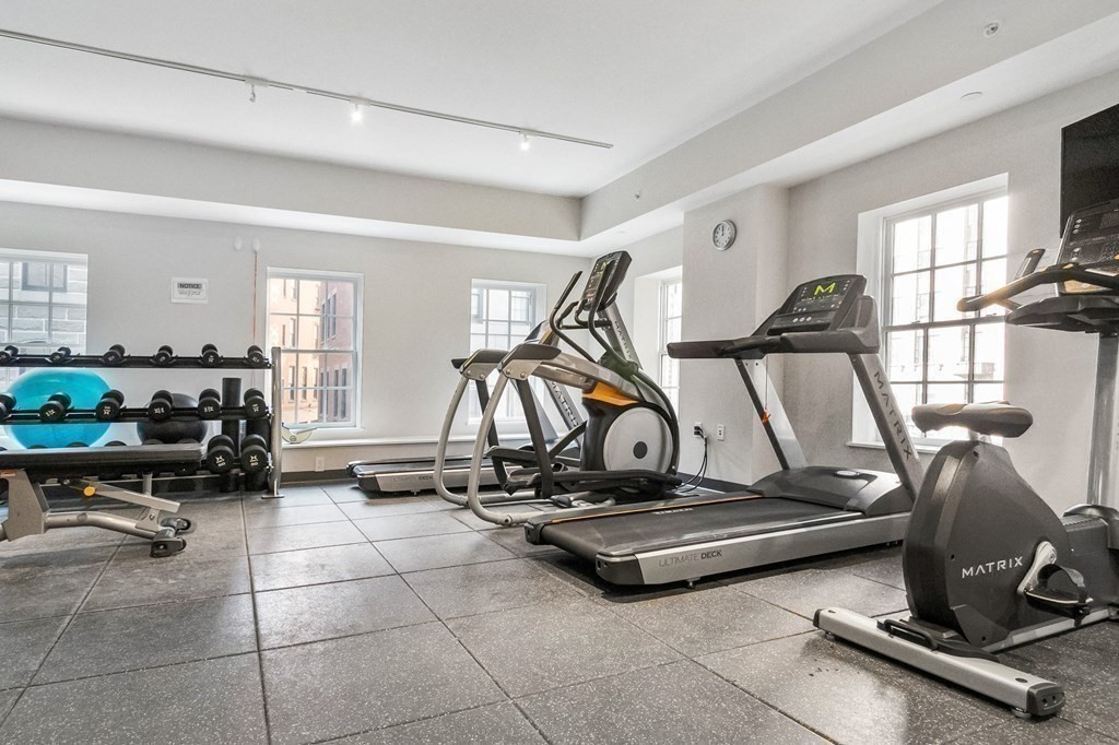 110 Broad Street, Unit 501 Boston, MA 02110 - Photo 33 of 41 a view of a room with gym equipment