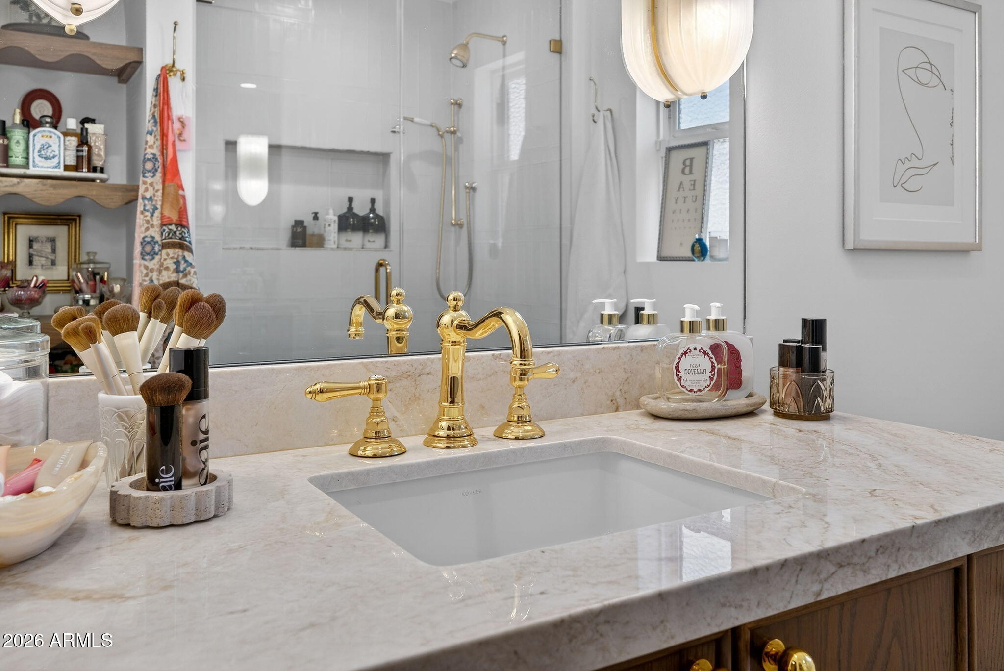 2302 East Roma Avenue Phoenix, AZ 85016 - Photo 13 of 21 Primary Bath Vanity with Design Fixtures
