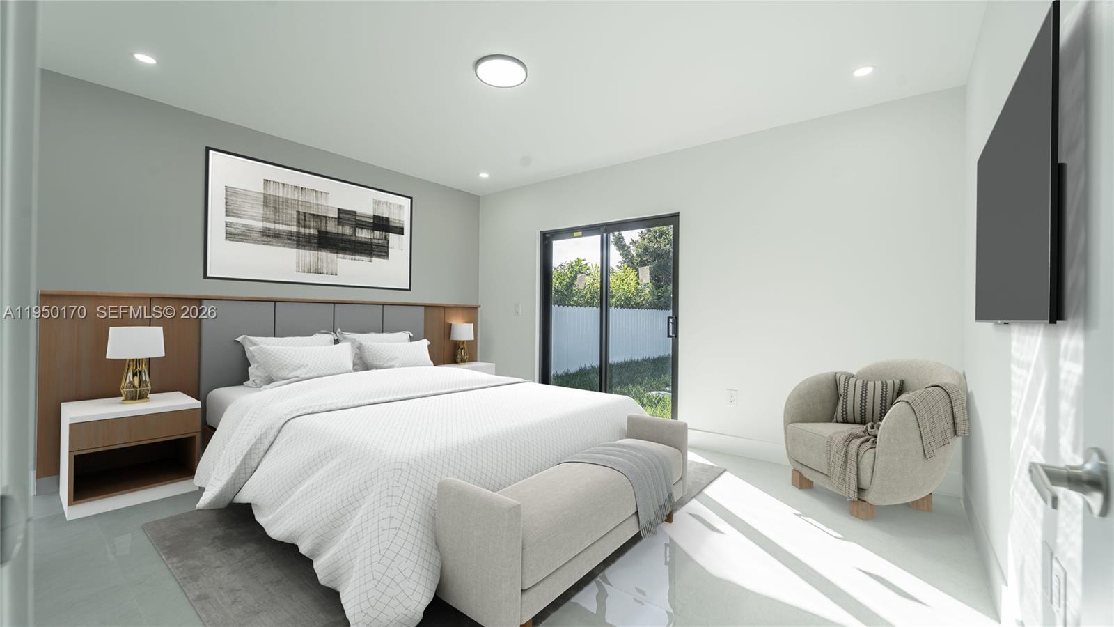 22840 Southwest 122nd Place Miami, FL 33170 - Photo 23 of 36 a bedroom with a bed and glass walk in closet