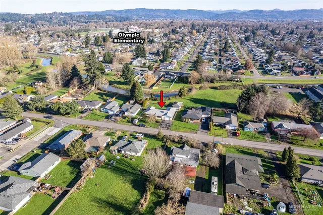 an aerial view of multiple house