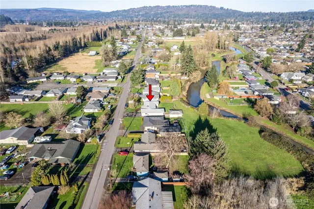 an aerial view of multiple house