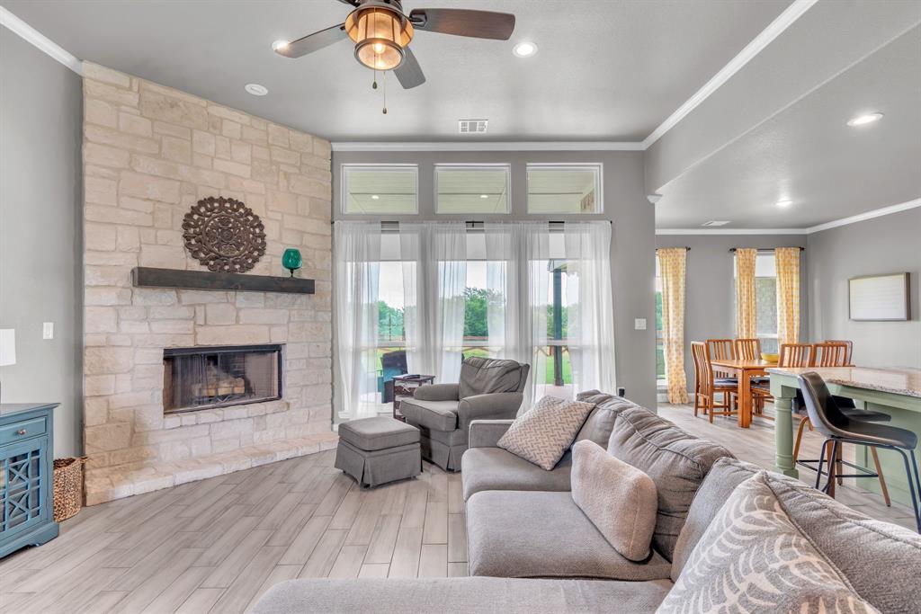 7609 Carter Ranch Road Azle, TX 76020 - Photo 9 of 38 Stone fireplace