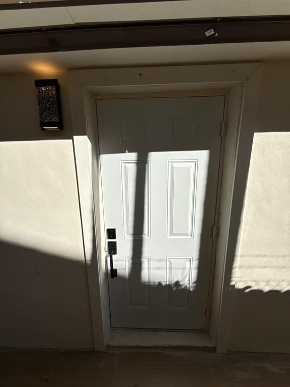 a view of front door