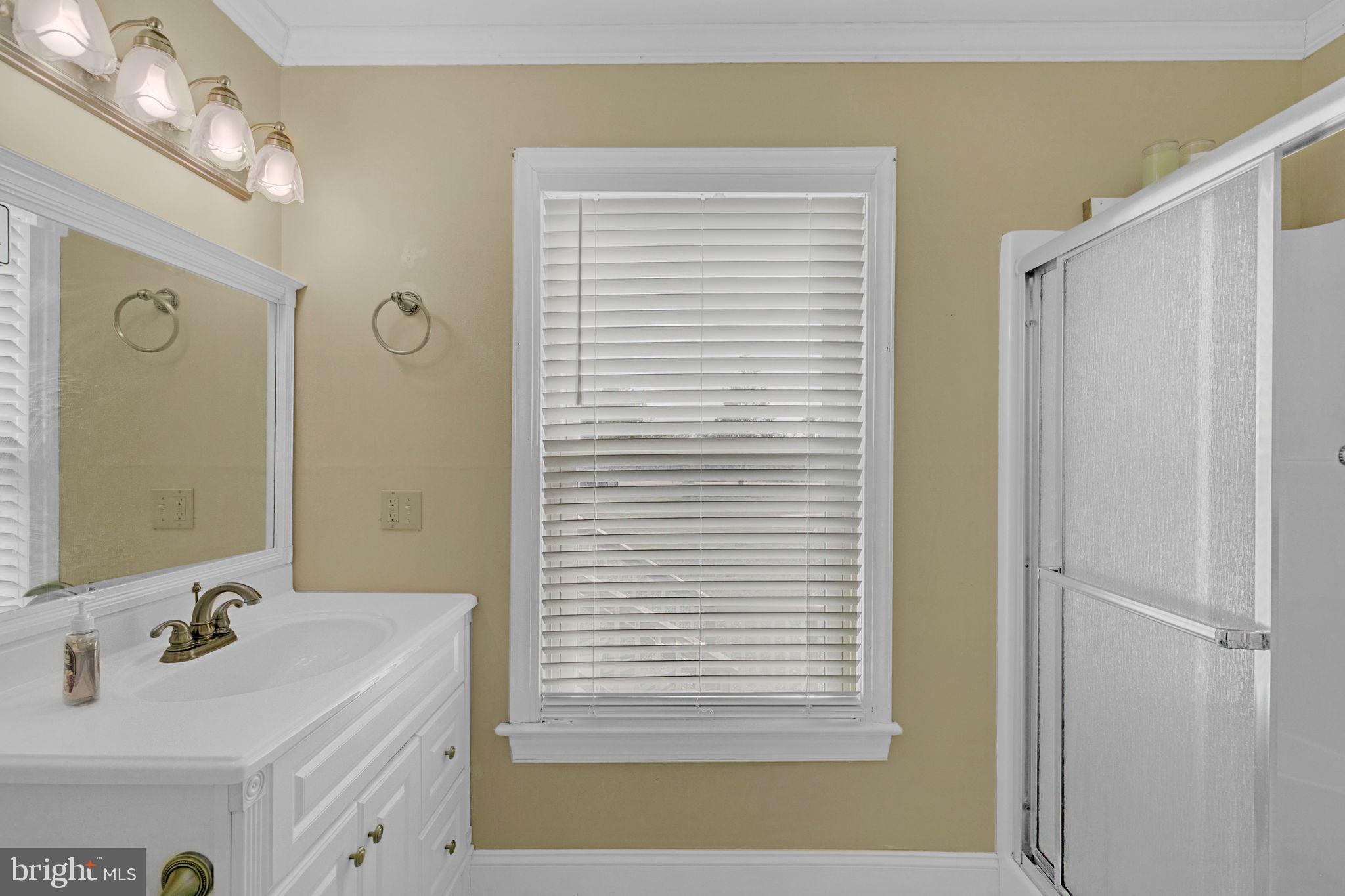 1887 Point Breeze Road Hudgins, VA 23076 - Photo 60 of 77 a bathroom with a sink and a mirror