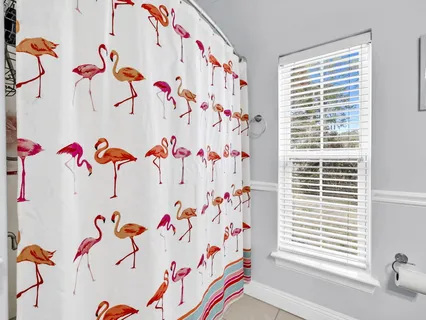 a view of a swimming pool with lounge chairs
