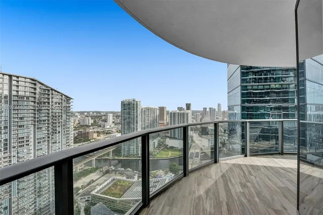 a view of balcony with city view