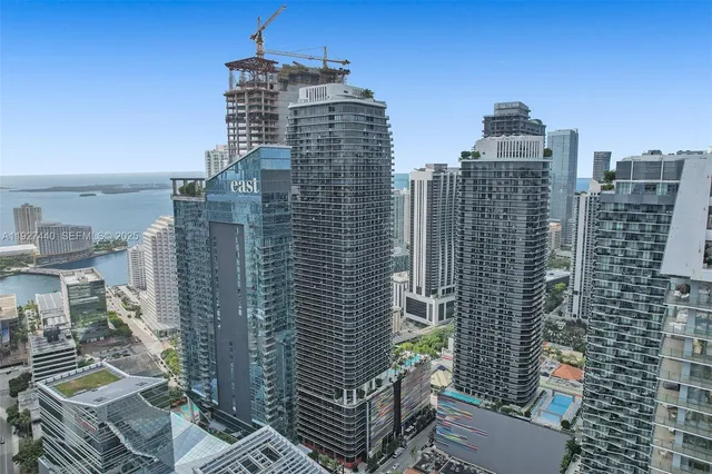 a view of city with tall buildings