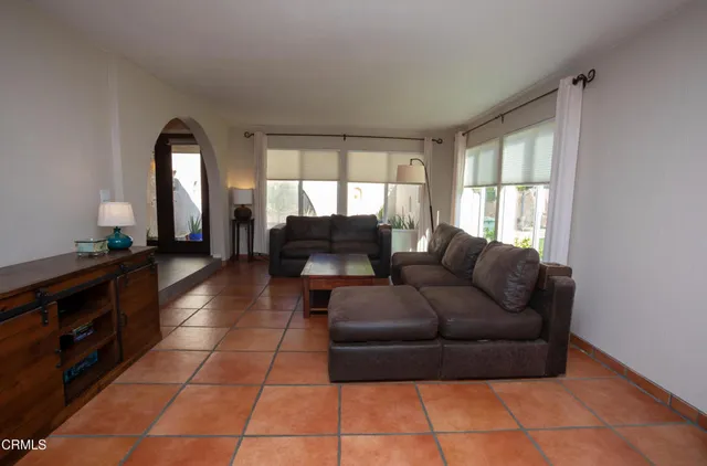 a view of a hallway with front door