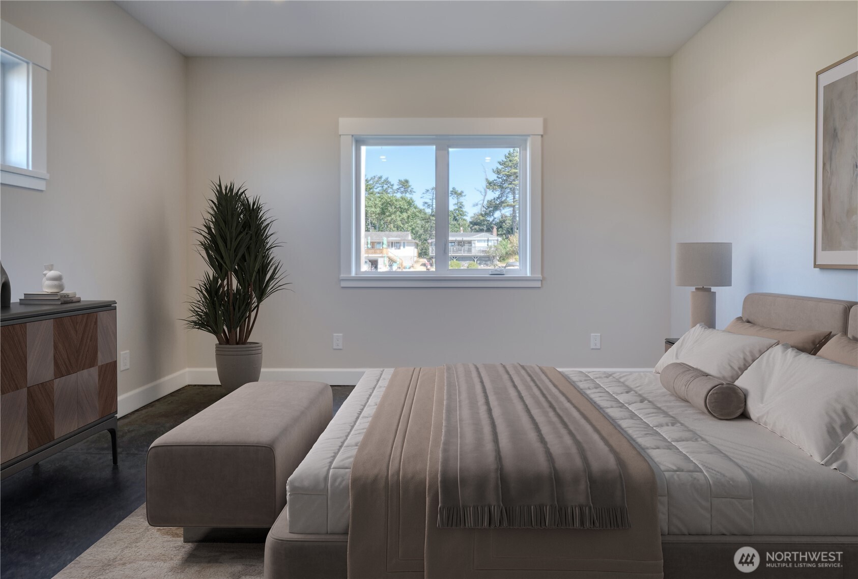 631 Freemans Lane Point Roberts, WA 98281 - Photo 33 of 40 a bedroom with a bed and a window