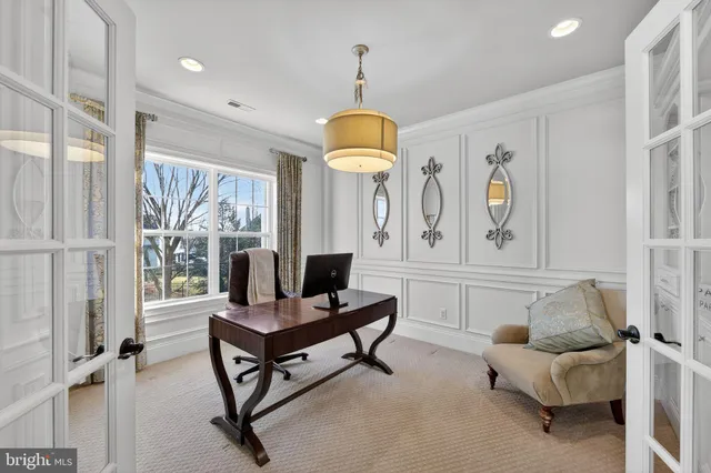 a bedroom with a bed and a walk in closet