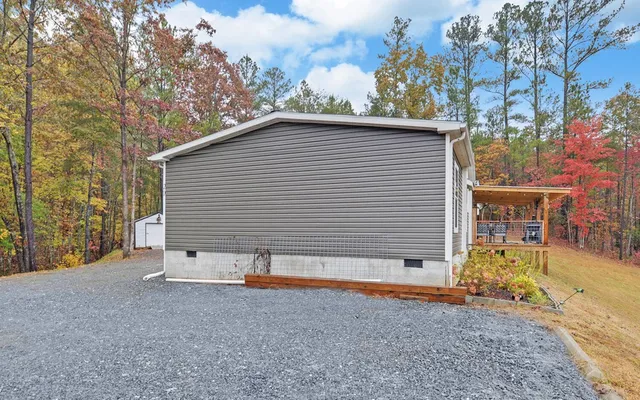 a view of an ocean with a yard