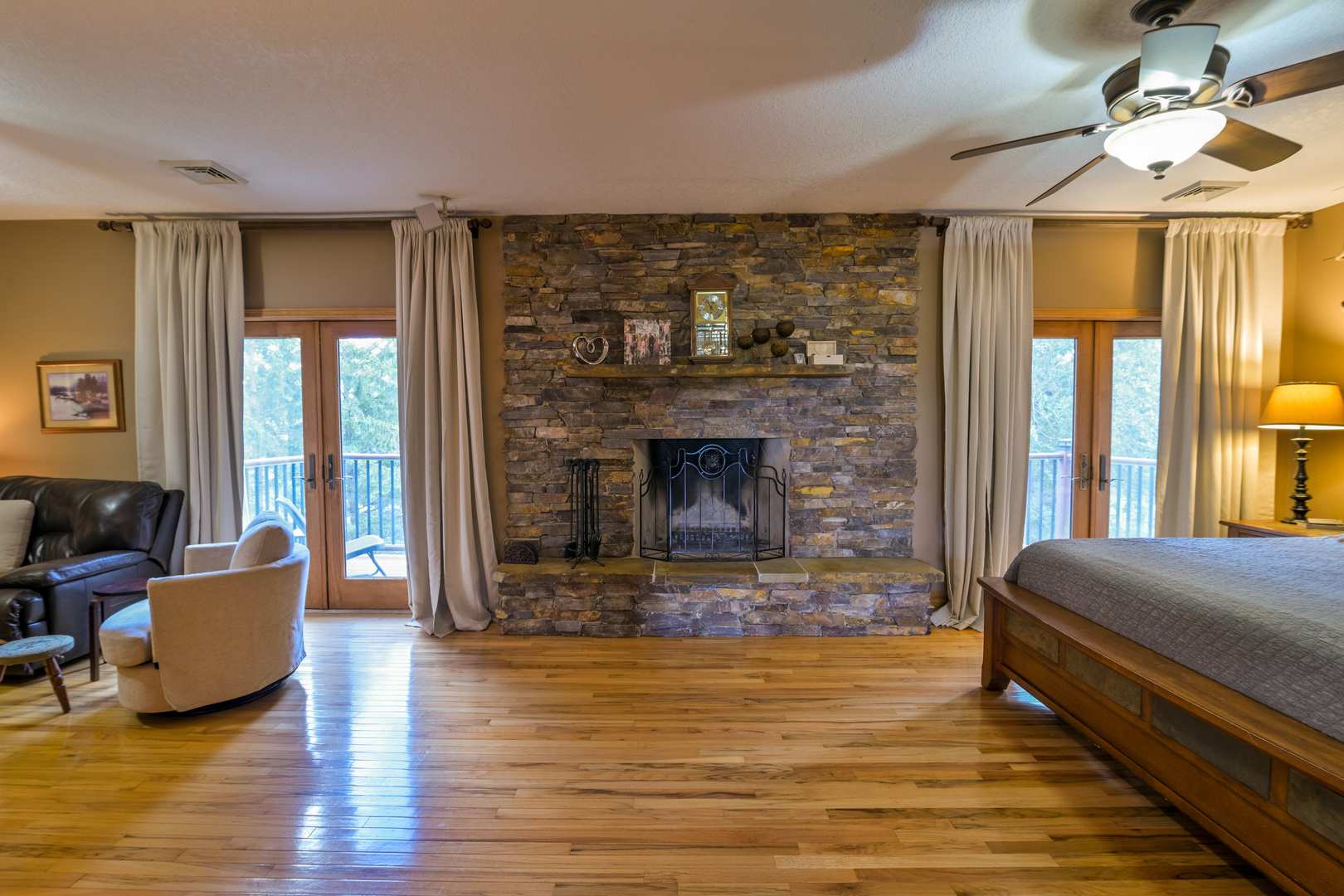 4789 Leghorn Road Clinton, IL 61727 - Photo 29 of 84 a living room with furniture and a fireplace